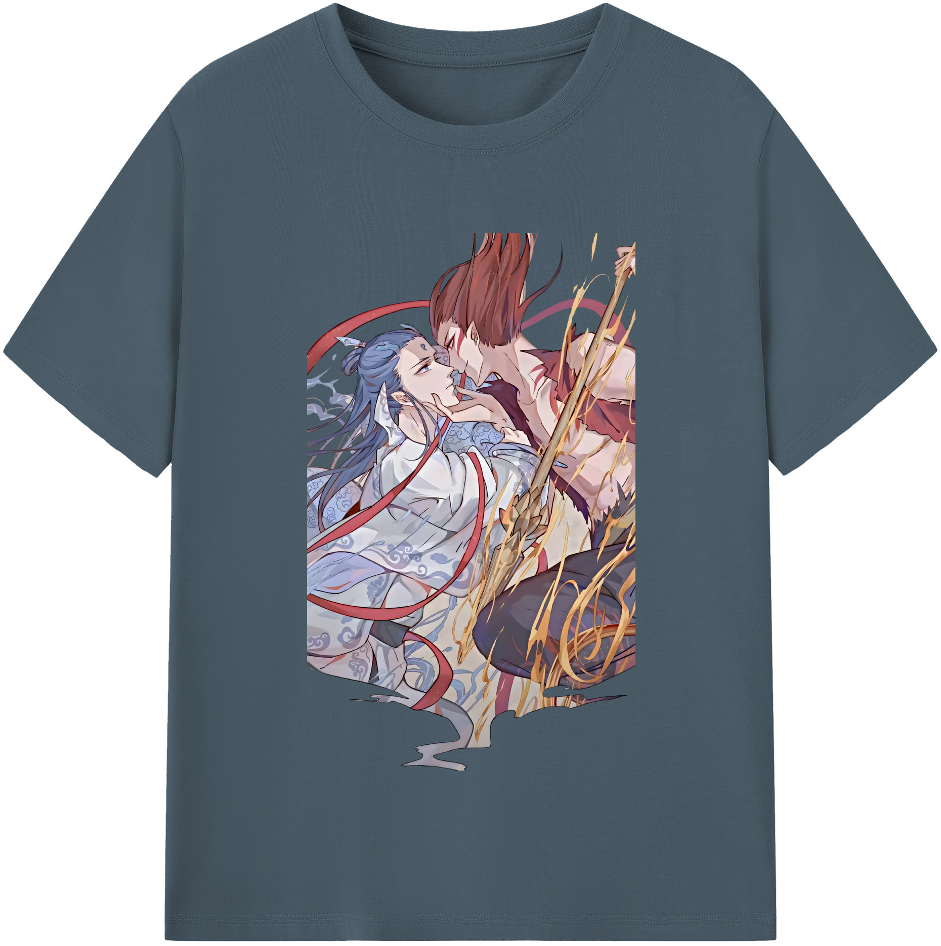 （画像用） Ne Zha 2 ナタ 魔童の大暴れ 綿100％半袖Tシャツ（フロントプリント）